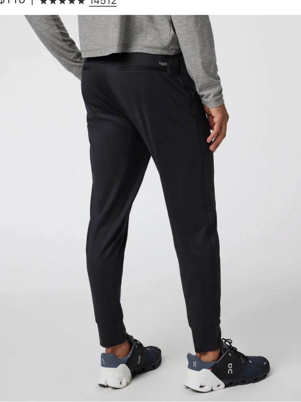 Vuori Sunday Performance Black Joggers Size XXL - Picture 2 of 9